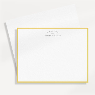 Tarjeta de nota personalizada con borde amarillo m
