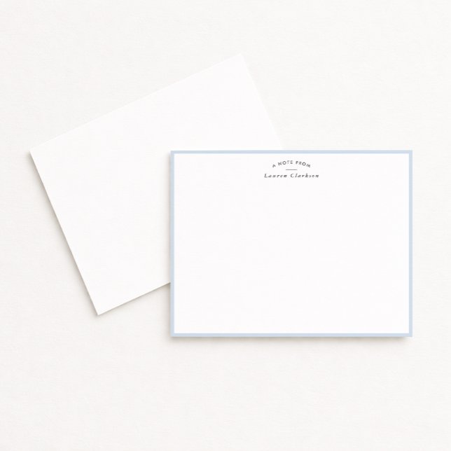 Tarjeta de nota personalizada con borde azul bebé  (Subido por el creador)