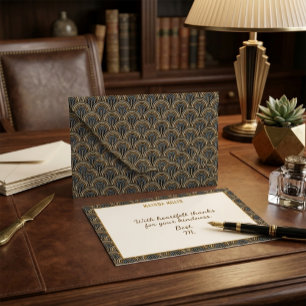 Tarjeta de nota personalizada con estilo Art Déco 