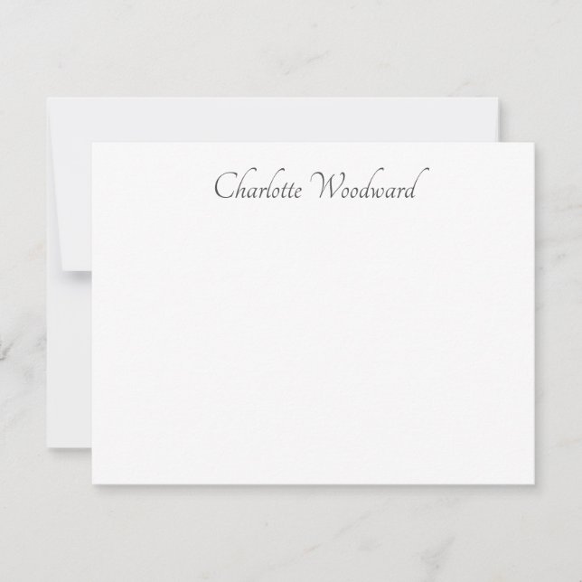 Tarjeta de nota personalizada con guión elegante d (Anverso)