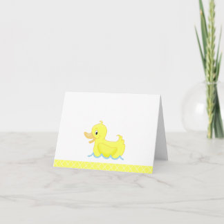 Tarjeta de nota personalizada Cute Yellow Duck