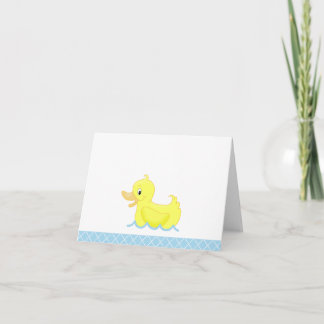 Tarjeta de nota personalizada Cute Yellow Duck
