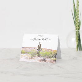 Tarjeta de nota personalizada de Arizona Saguaro C
