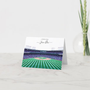 Tarjeta de nota personalizada de béisbol