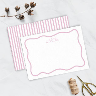 Tarjeta de nota personalizada de borde ondulado ro