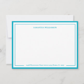 Tarjeta de nota personalizada de borde simple