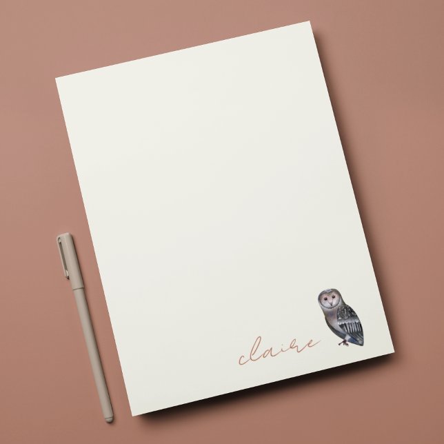 Tarjeta de nota personalizada de búho (Subido por el creador)