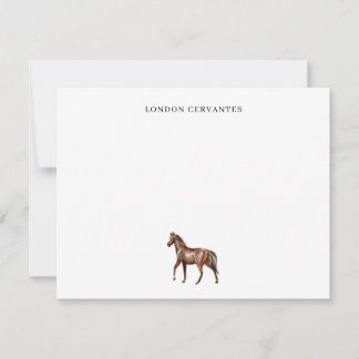 Tarjeta de nota personalizada de caballo ecuestre
