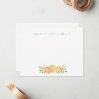 Tarjeta de nota personalizada de Citrus