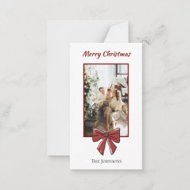 Tarjeta de nota personalizada de Feliz Navidad con
