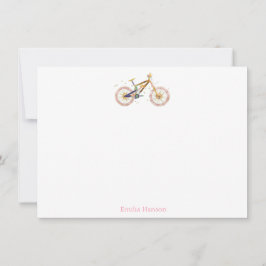 Tarjeta de nota personalizada de la bicicleta de M