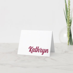 Tarjeta de nota personalizada de la Universidad Lo