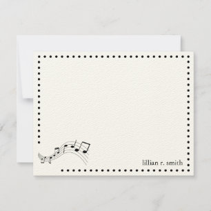 Tarjeta de nota personalizada de notas de música