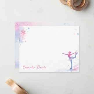 Tarjeta de nota personalizada de patinaje sobre hi