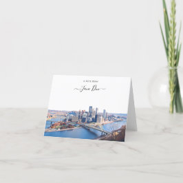Tarjeta de nota personalizada de Pittsburgh