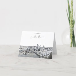 Tarjeta de nota personalizada de Pittsburgh