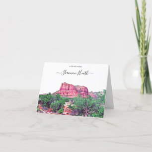 Tarjeta de nota personalizada de Sedona Arizona