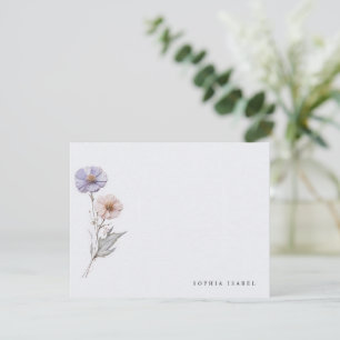 Tarjeta de nota personalizada de Stationery Boho W