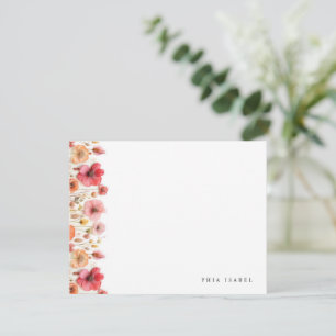 Tarjeta de nota personalizada de Stationery Boho W