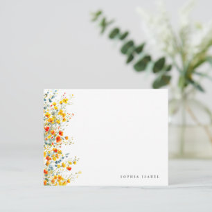 Tarjeta de nota personalizada de Stationery Boho W