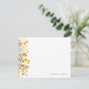 Tarjeta de nota personalizada de Stationery Boho W