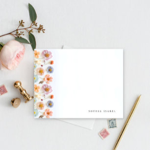 Tarjeta de nota personalizada de Stationery Boho W