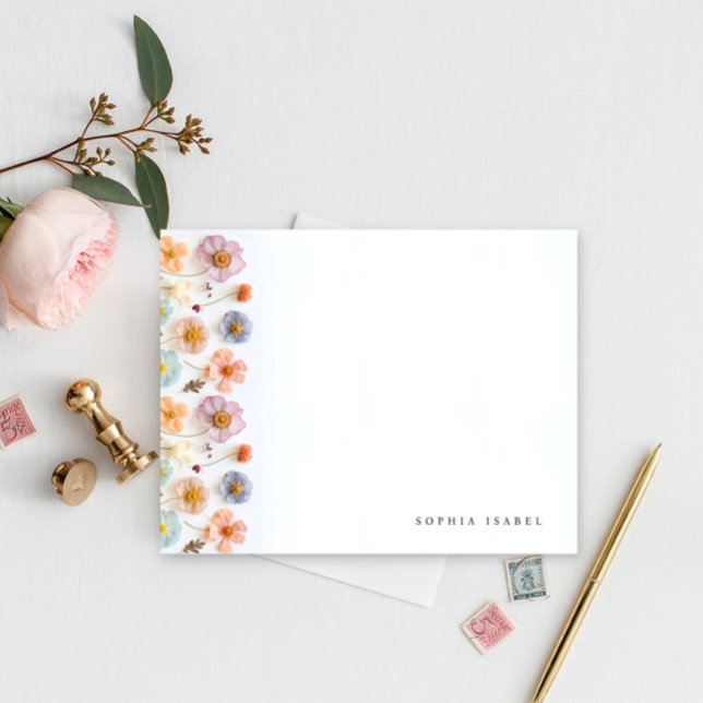 Tarjeta de nota personalizada de Stationery Boho W (Subido por el creador)