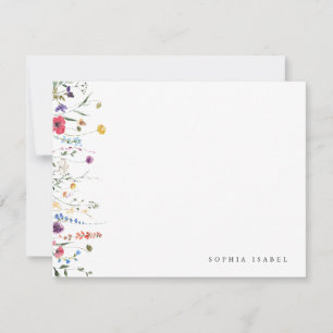 Tarjeta de nota personalizada de Stationery Boho W