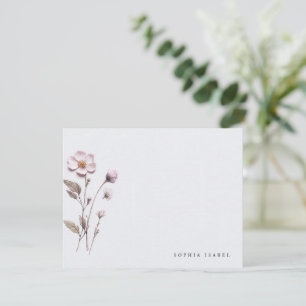 Tarjeta de nota personalizada de Stationery Boho W