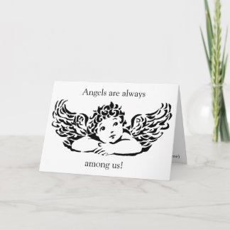 Tarjeta de nota personalizada del ángel