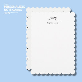 Tarjeta de nota personalizada del borde de vieira