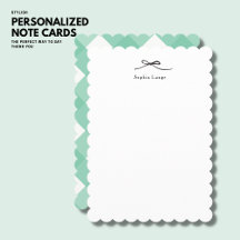 Tarjeta de nota personalizada del borde de vieira
