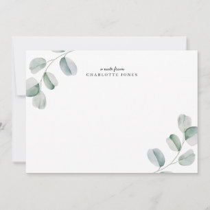 Tarjeta de nota personalizada Eucalyptus