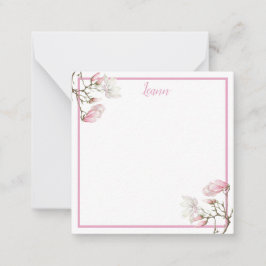 Tarjeta de nota personalizada magnolia