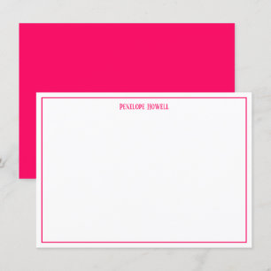 Tarjeta de nota personalizada negrita en rojo y bl