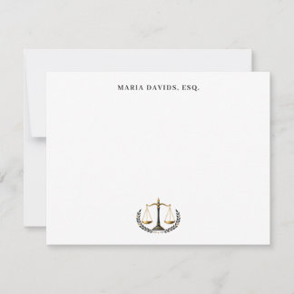 Tarjeta de nota personalizada para abogados