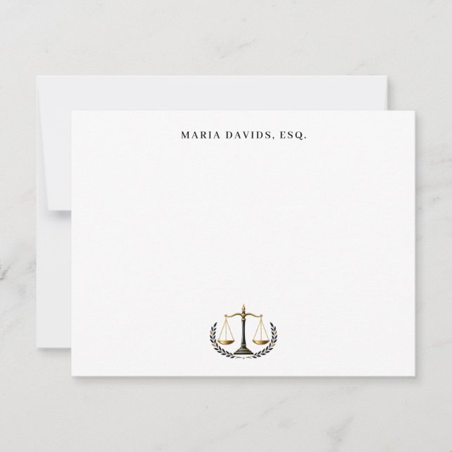 Tarjeta de nota personalizada para abogados (Anverso)