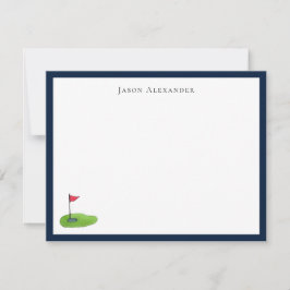 Tarjeta de nota personalizada para golfistas