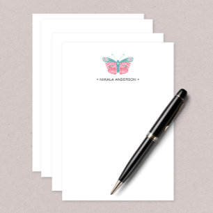 Tarjeta de nota personalizada para mariposa