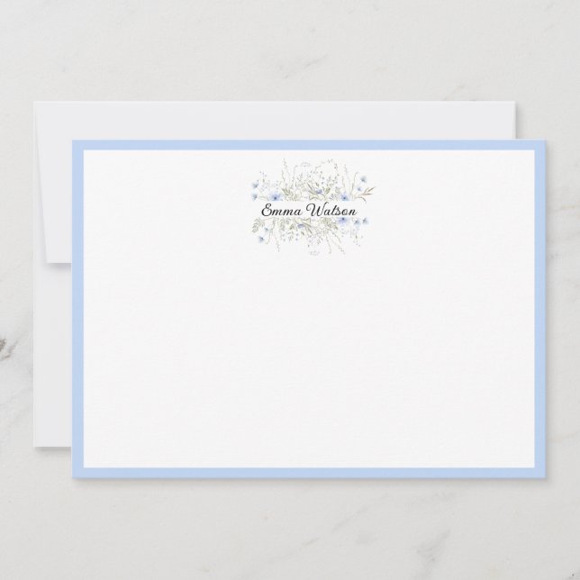 Tarjeta de nota personalizada - Ramo floral (Anverso)