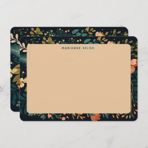 Tarjeta de nota personalizada Rustic Farmhouse Flo