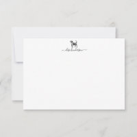 Tarjeta de nota personalizada Vintage Dog Beagle s