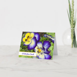 Tarjeta de nota personalizada violeta púrpura