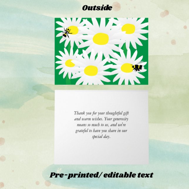 Tarjeta de nota personalizada Whimsical Daisy (Subido por el creador)