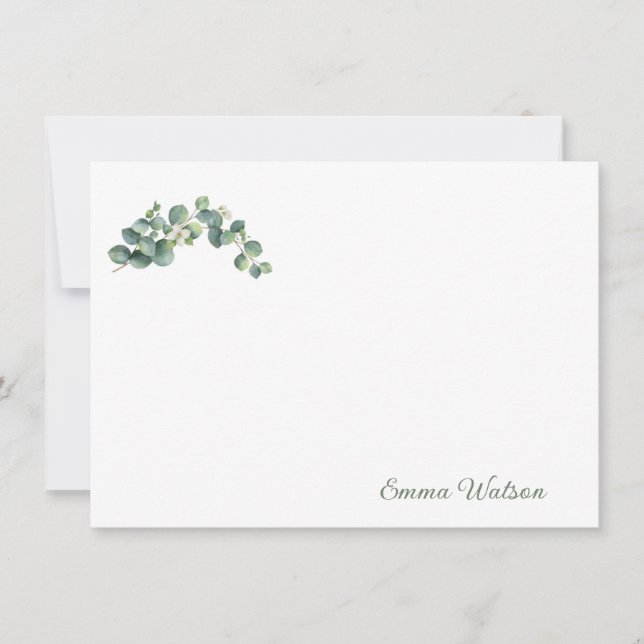 Tarjeta de nota personalizado-Floral botánica (Anverso)