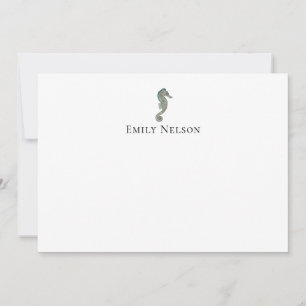 Tarjeta de nota personalizado Seahorse