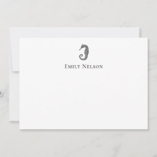 Tarjeta de nota personalizado Seahorse