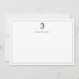 Tarjeta de nota personalizado Seahorse