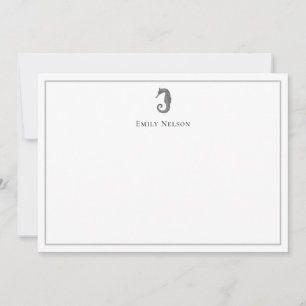Tarjeta de nota personalizado Seahorse