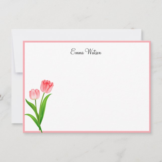 Tarjeta de nota personalizado-Tulips (Anverso)